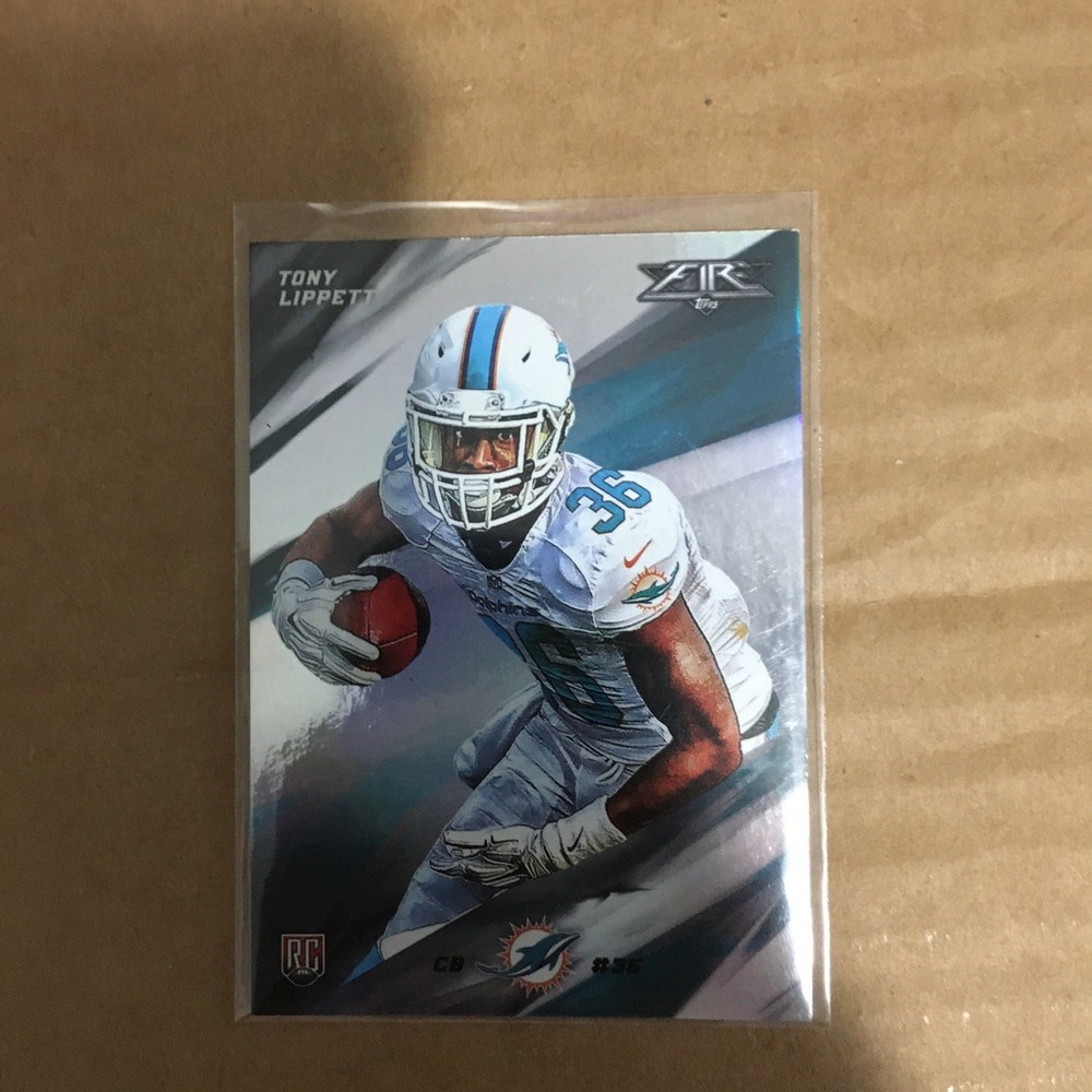 2015 Topps Fire Rookies Silver Foil Parallel RC #37 Tony Lippett Dolphins