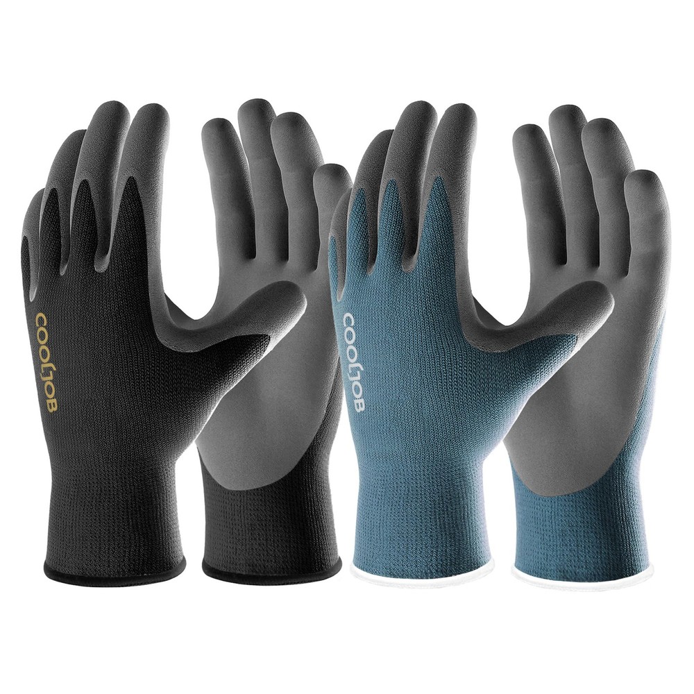 Micro-Foam Nitrile Safety Work Garden Gloves with Touchscreen Fingers, 6 Pair...