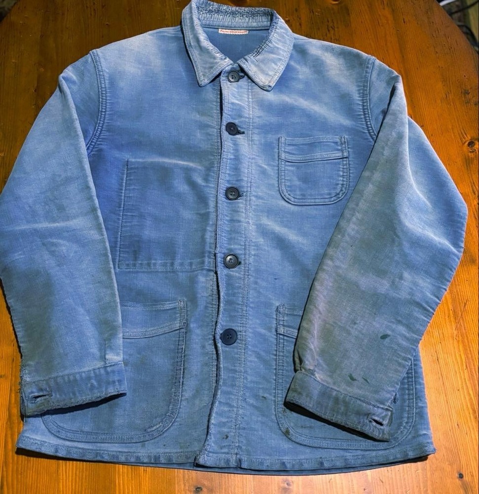 50s Mont Saint Michel Moleskin Euro Work French Work Moleskin Jacket