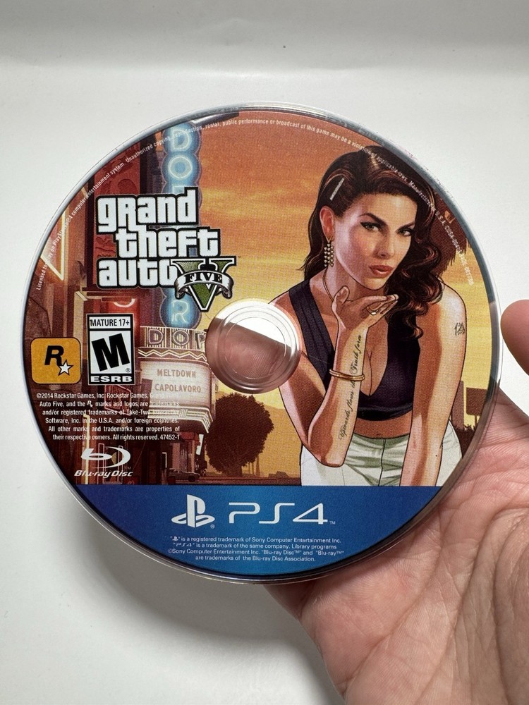 Grand Theft Auto Five V (Sony PlayStation 4, 2014) Disc Only Tested Free Ship