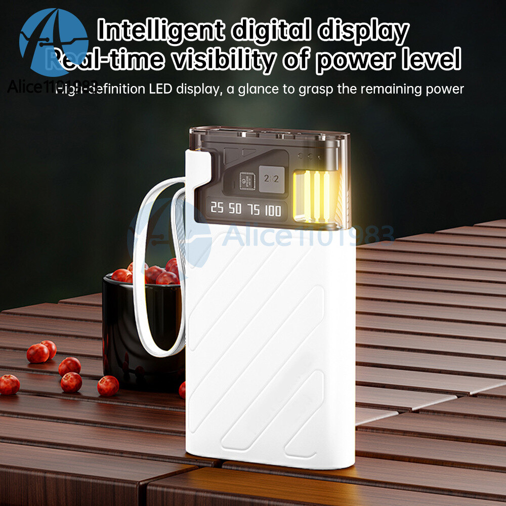 3x18650 Battery Box DIY Power Bank Case for 22.5W Fast Charging Including Cable Portable Mobile Charging Solution