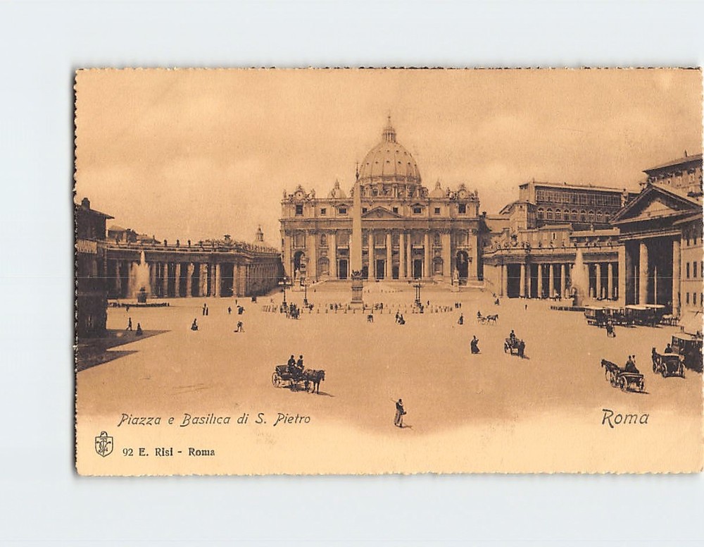 Postcard Piazza e Basilica di S. Pietro Rome Italy