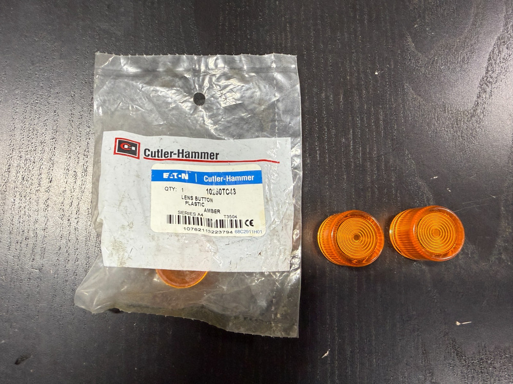 Eaton Ch 10250Tc43 Lot Of 3, Amber Push-Button Lens - Item#709 (Lot Of 4)
