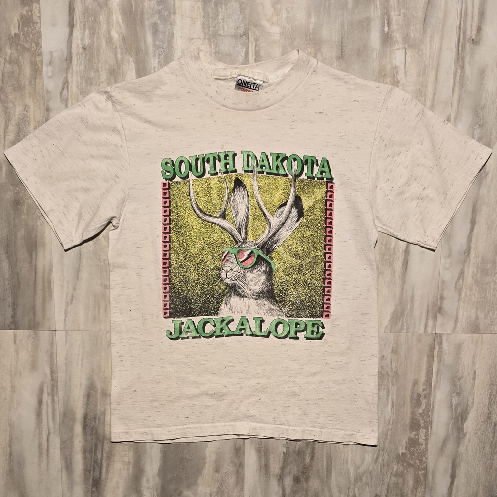 Vintage South Dakota Jackalope Single Stitch 90s USA Destination Tee