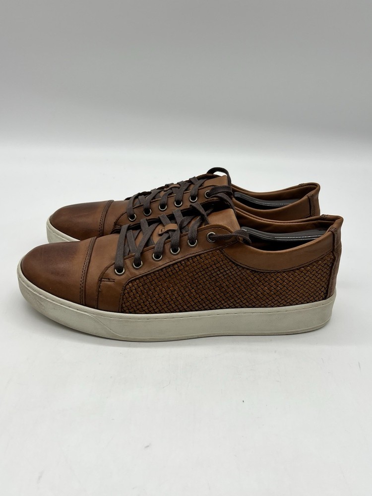 Allen Edmonds Perth Mens Size 11D Brown Woven Leather Derby Dress Sneakers Shoes