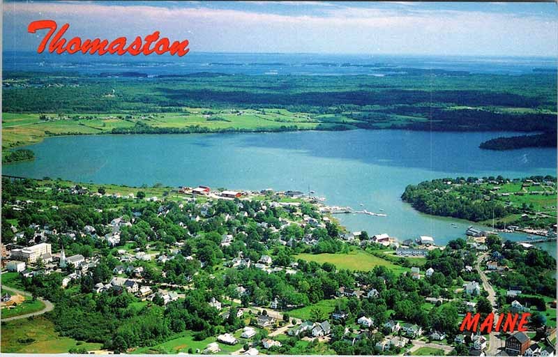 Postcard AERIAL VIEW SCENE Thomaston Maine ME m/09 AO3578