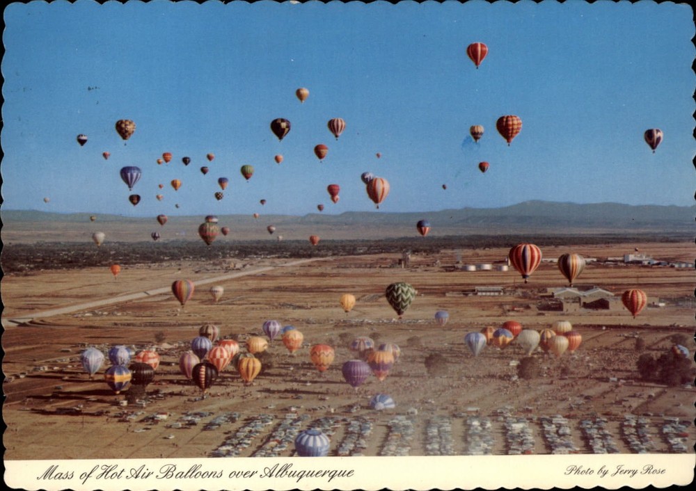 Albuquerque New Mexico Hot Air Balloons vintage postcard sku069