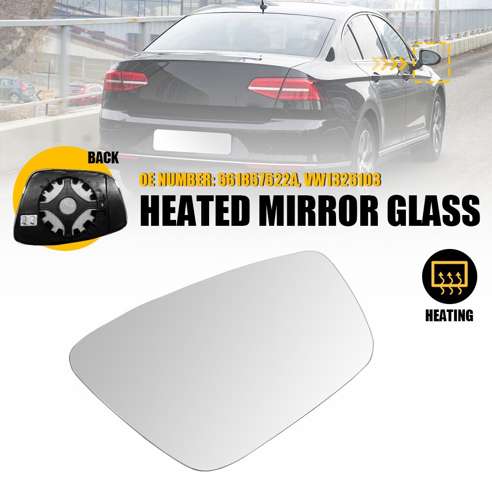 2013-2015 Volkswagen Passat Heated Passenger Side Mirror Glass 561857522A