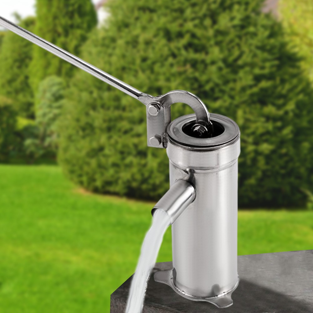Hand Deep Well Pump Stainless Steel Manual Water Pump Handheld Press 32mm Home
