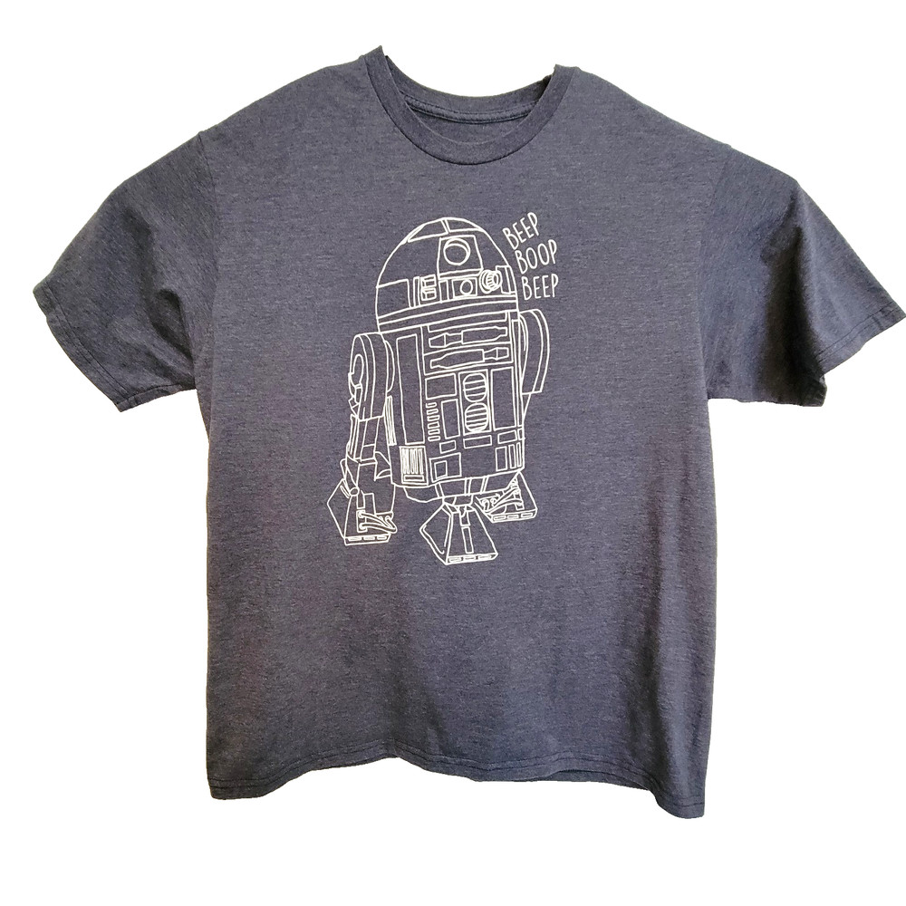 Star Wars R2D2 Graphic Blue T-Shirt Size XL