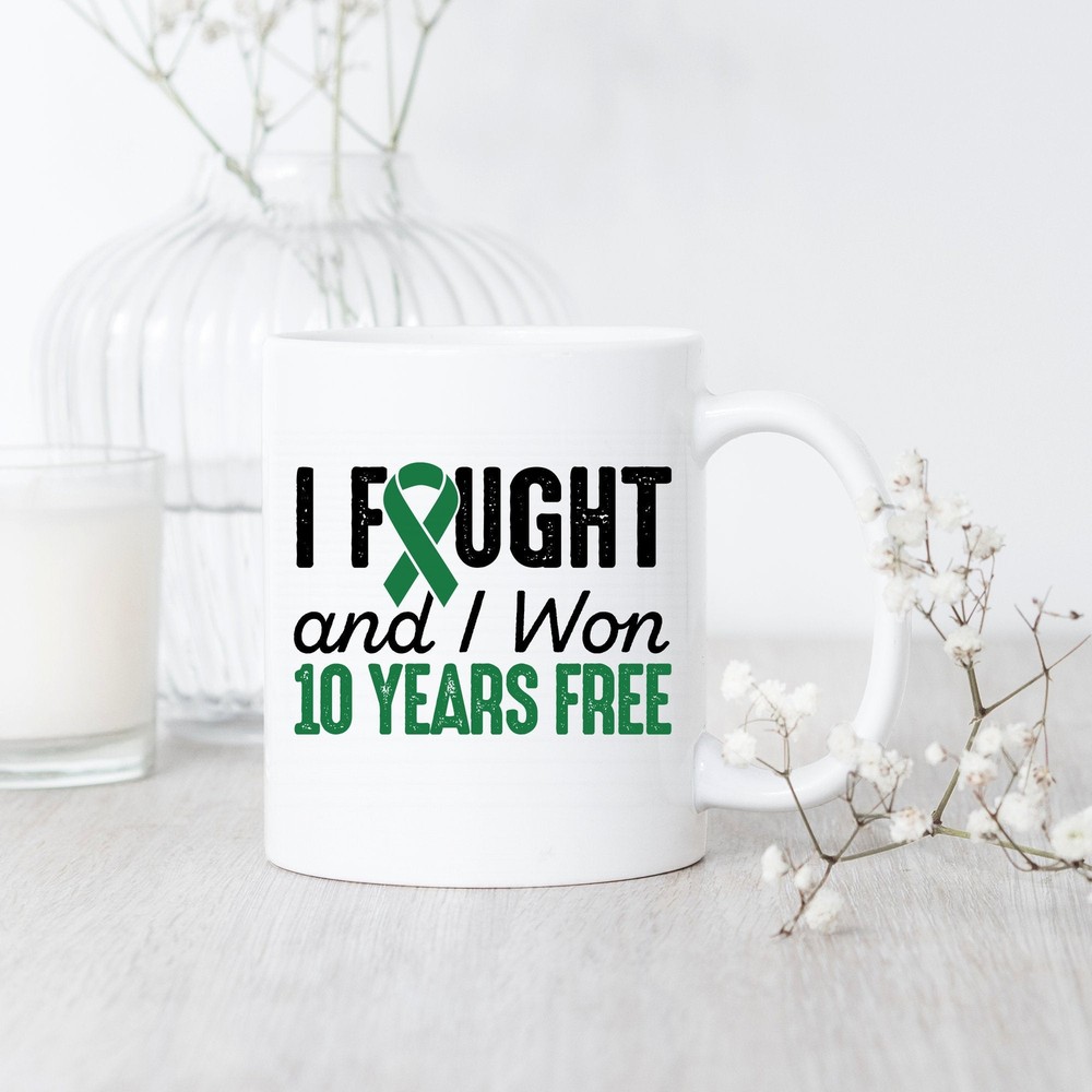 10 Years Liver Cancer Survivor Free Mug Celebrate Victory