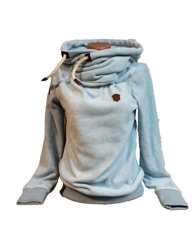 Naketano women's   fleece hoodie  size S light  blue color hooded