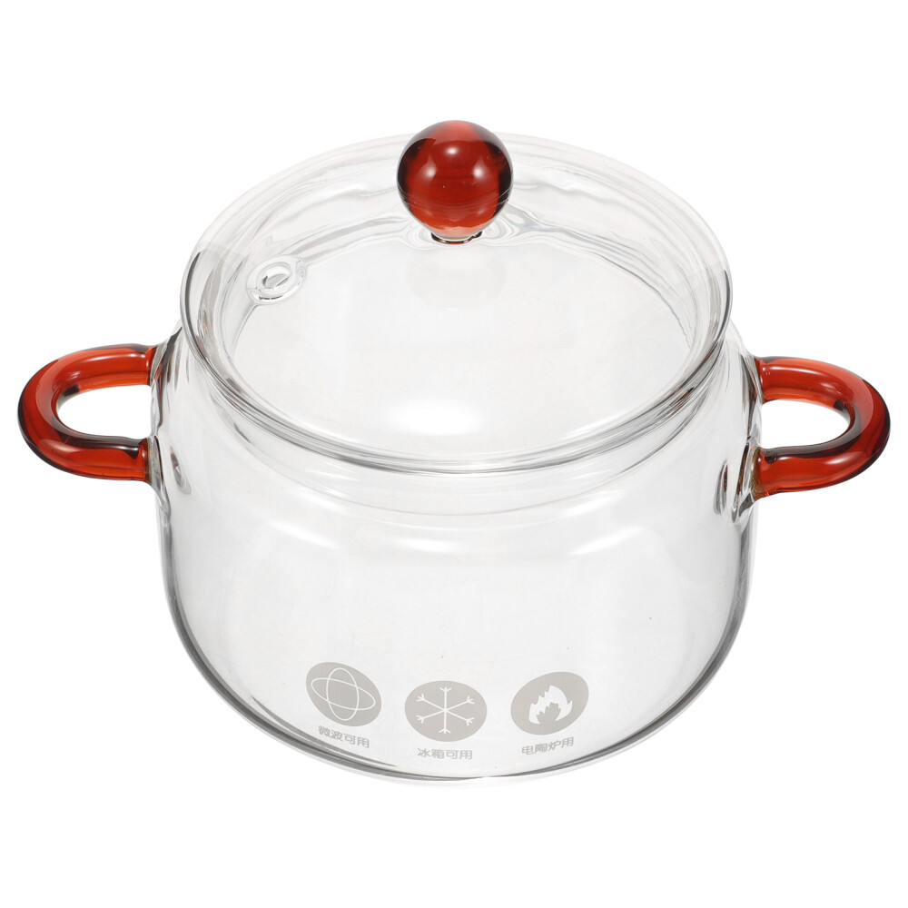 Cookware Glass Saucepan with Lid Cooking Pot Anti-scalding Pot Clear Pasta Pot