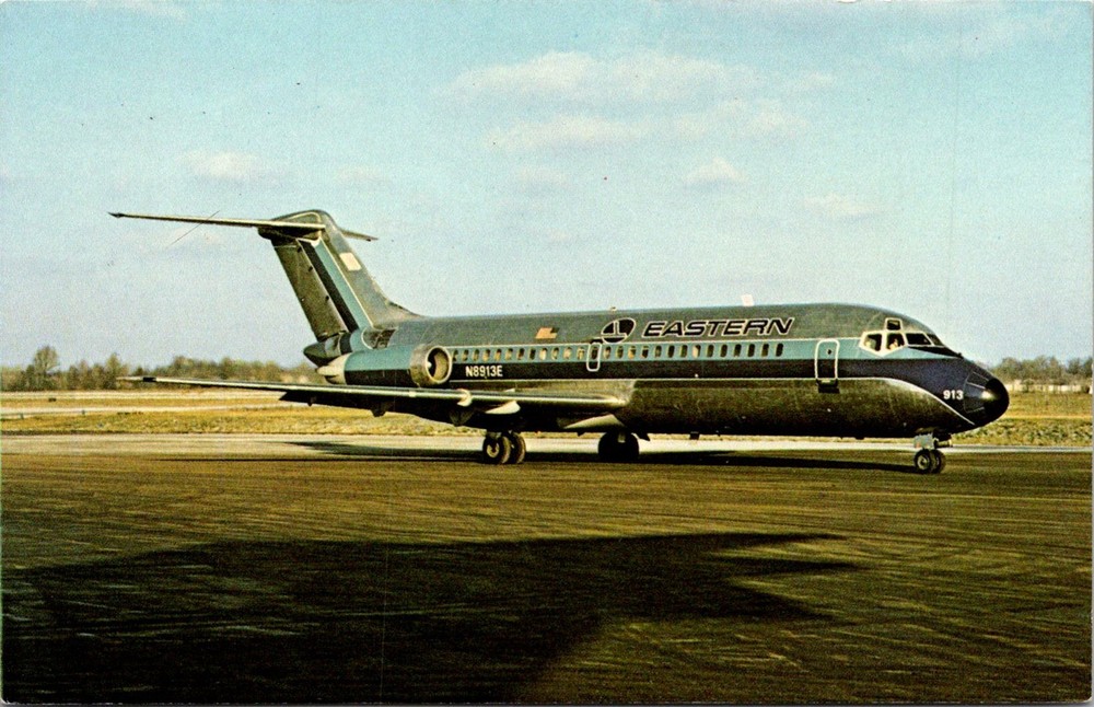 Dr Jim Stamps Postcard Eastern Airlines Douglas Dc-9-14 Columbus Ohio Unposted