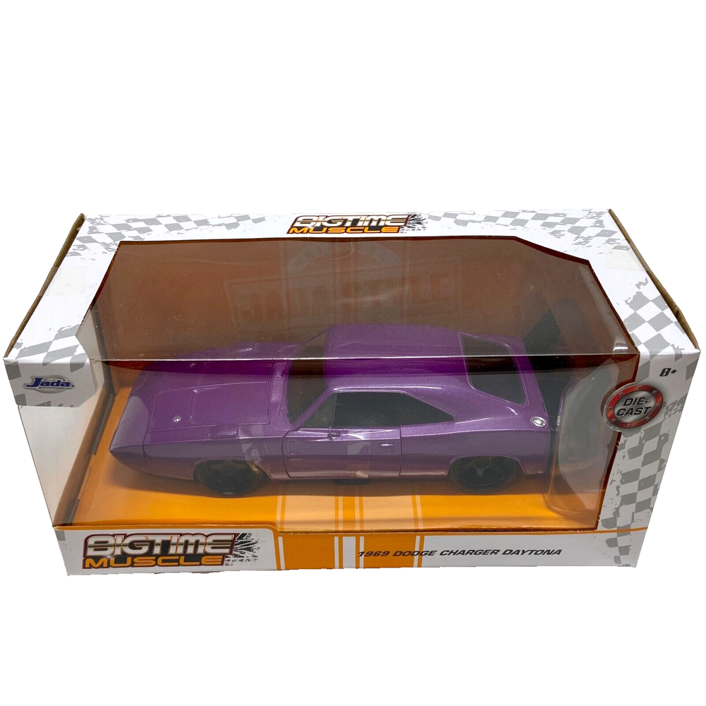 Jada Big Time Muscle 1969 Dodge Charger Daytona 1:24 Purple Die-cast Model Car