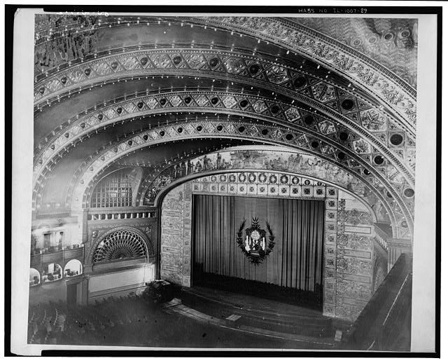 Photo:Chicago Illinois Auditorium Building Interior From Balcony 1900s