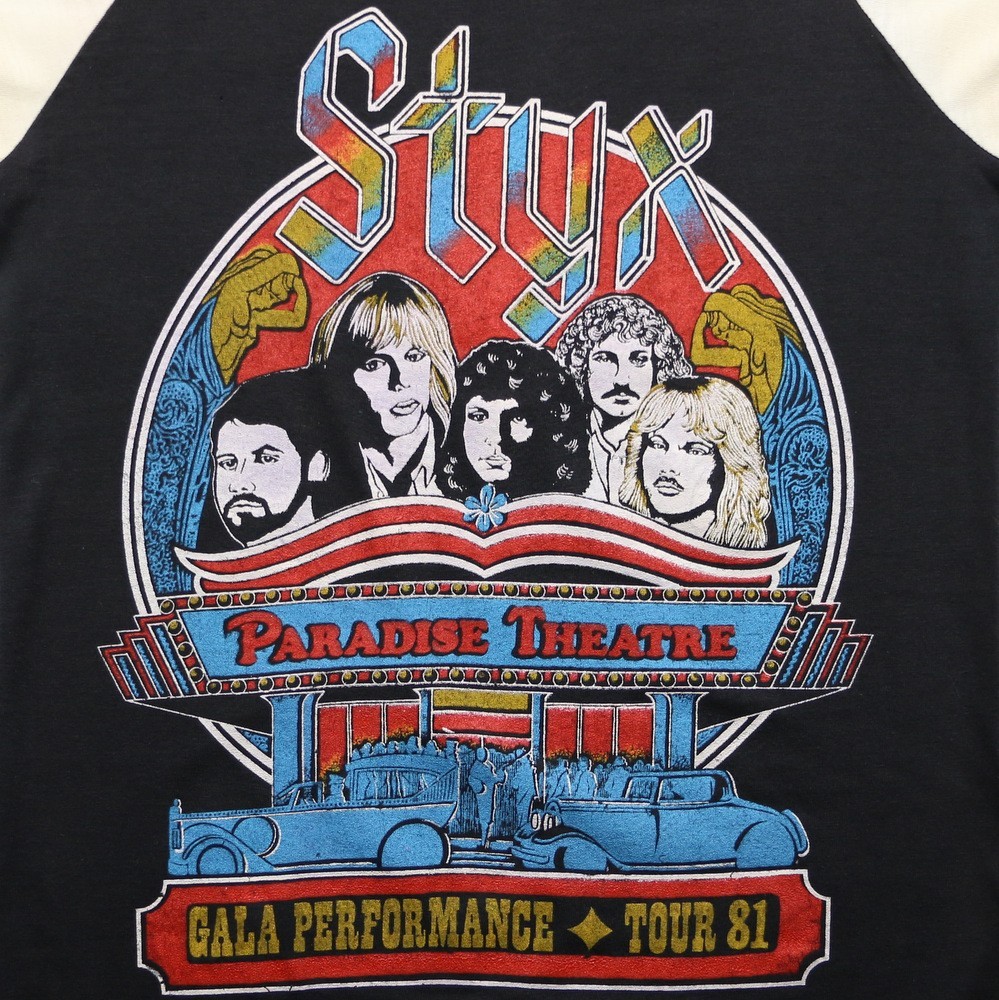 Styx Paradise Theatre Tour Shirt Black Short Sleeve Unisex All Size S-234XL