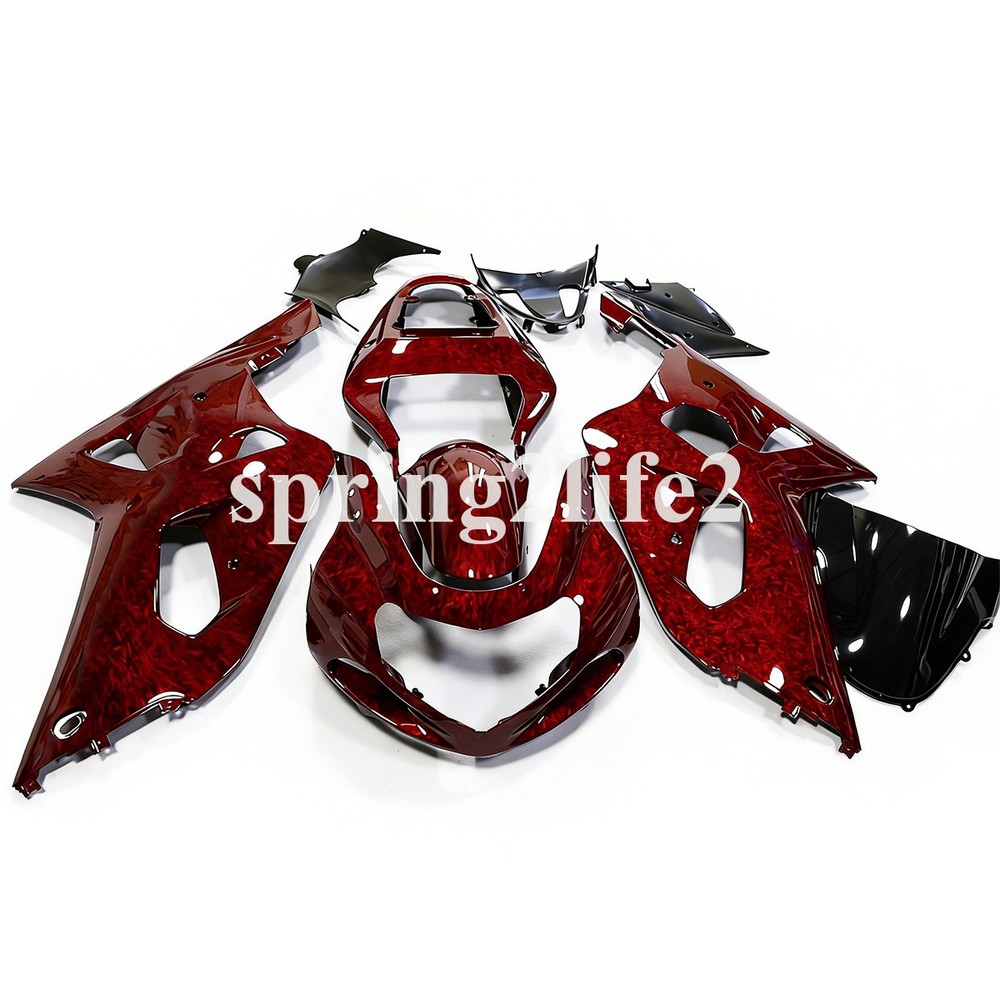 Red Forged Carbon Fiber Fairings Bodywork For Suzuki GSXR600/750 2001 2002 2003
