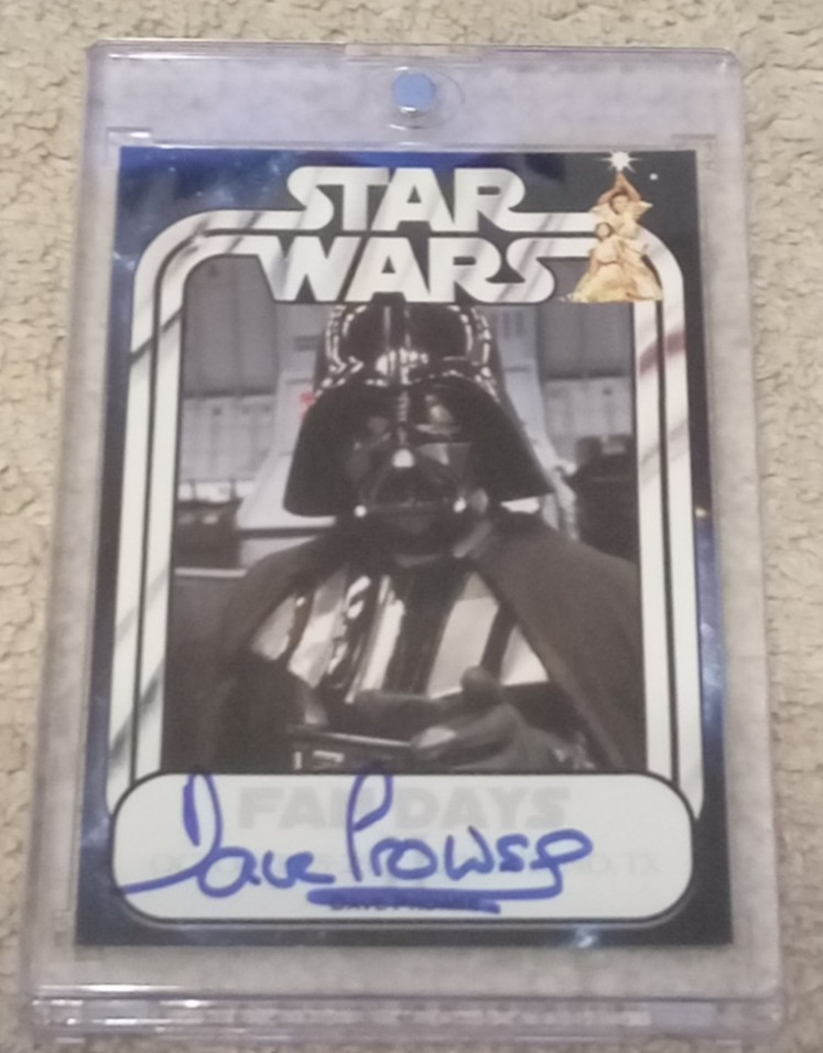 Official Pix Autograph Card Star Wars Fan Days 2008 Dave Prowse As Darth Vader