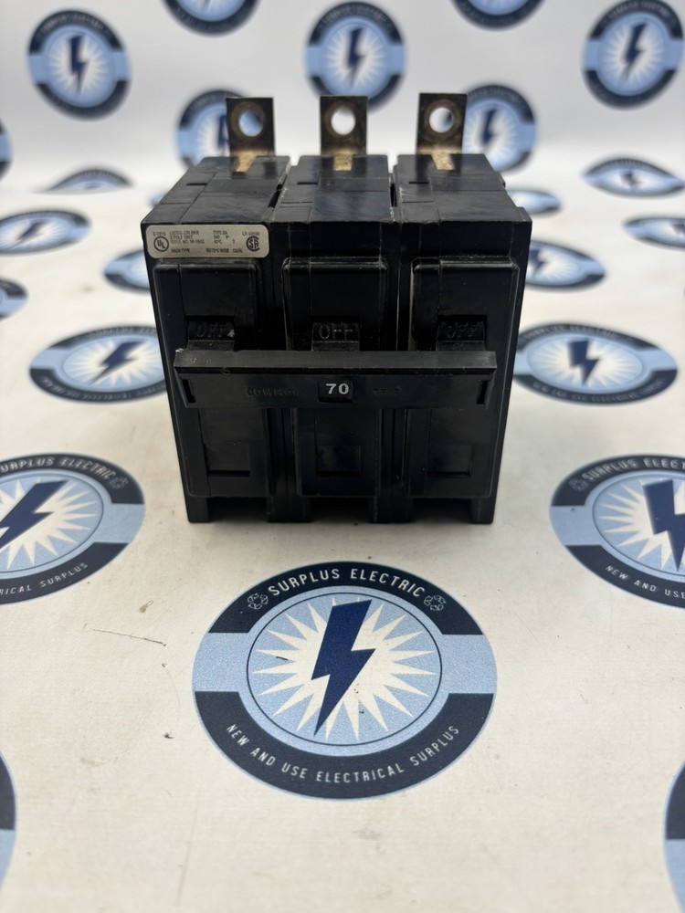 Eaton BAB3070H Circuit Breaker 70A 3-Pole 240V Type BAB Bolt-On