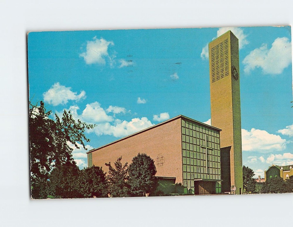 Postcard First Christian Church Columbus Indiana USA
