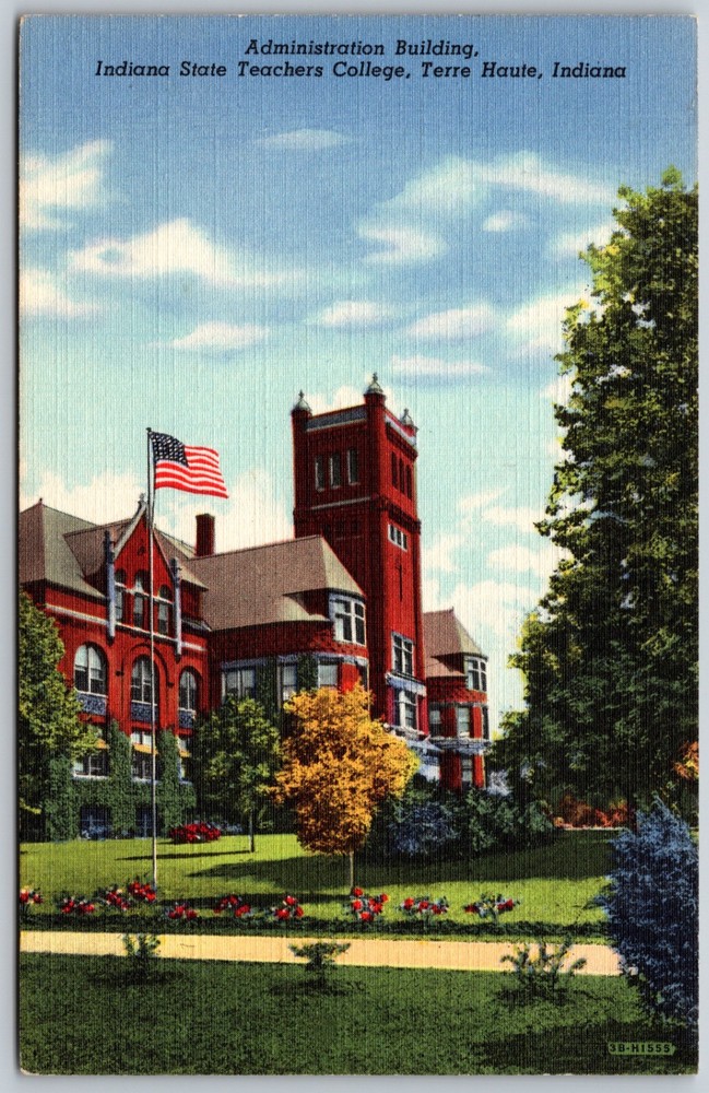 Administration Building Terre Haute Indiana VINTAGE Postcard 9678