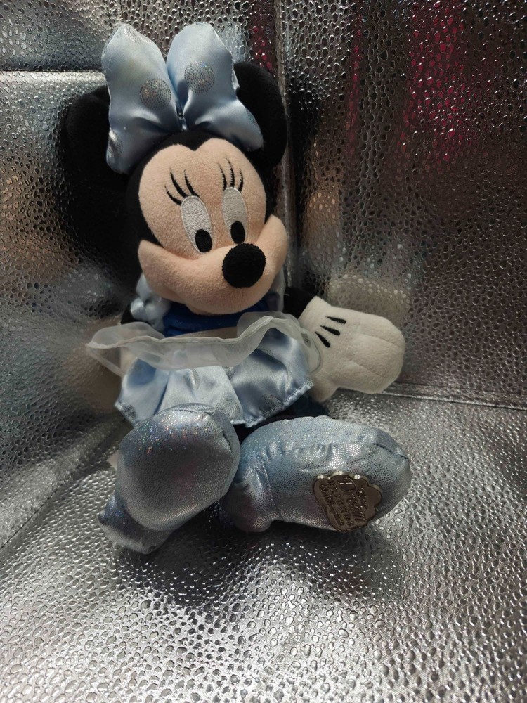 Disney Parks Minnie Mouse Plush 12” Disney Dream Friends Blue Dress Y2K Vintage