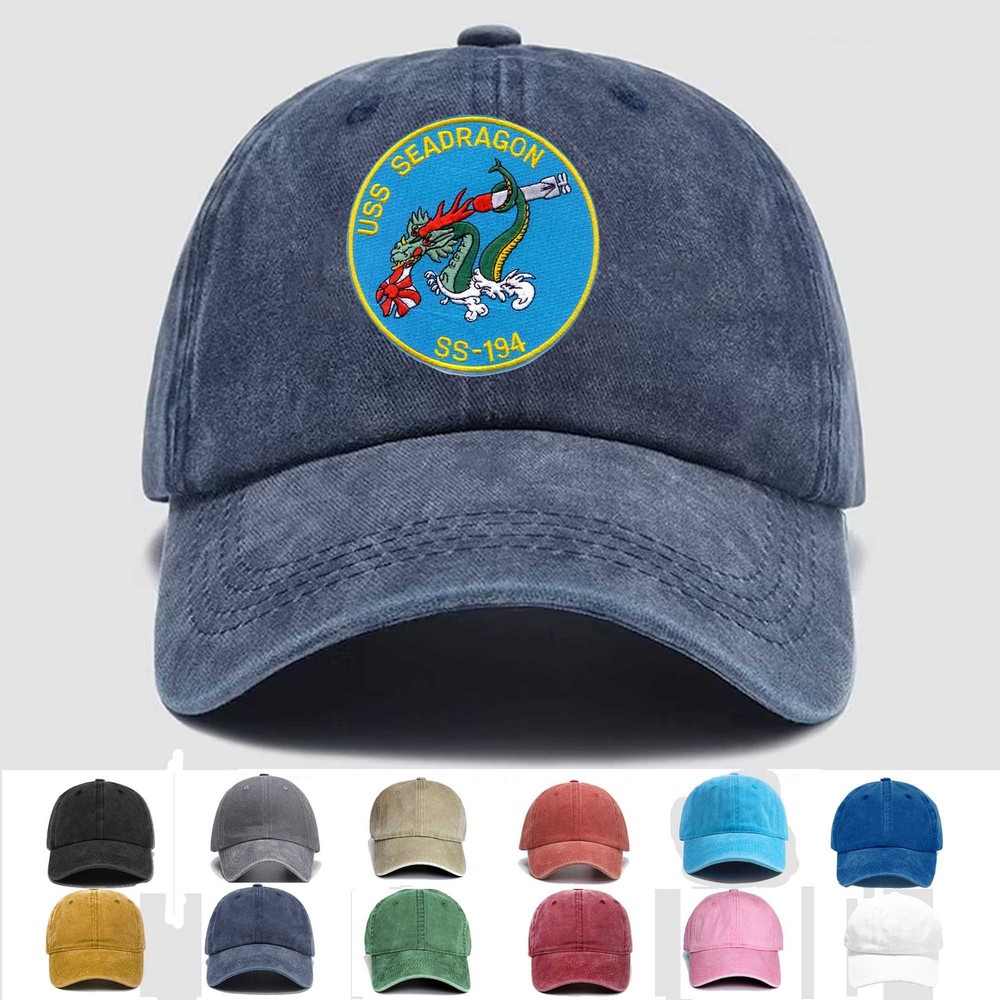Custom Embroidered Hat SS-194 USS Seadragon, Veteran Cap, Trucker Hat, Gift Idea
