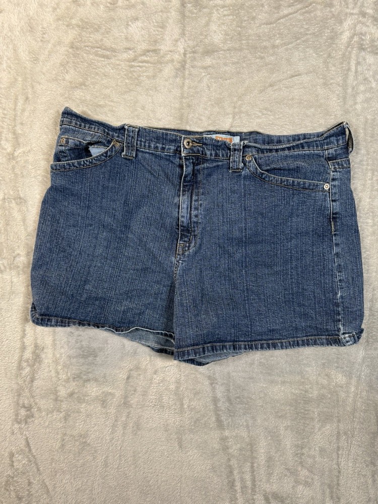 Faded Glory Stretch  Jeans Shorts Women's Size 18 Blue Denim Mid Rise