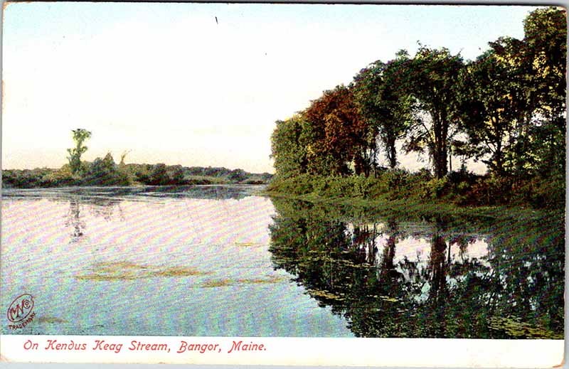 Postcard WATER SCENE Bangor Maine ME m/09 AL3703