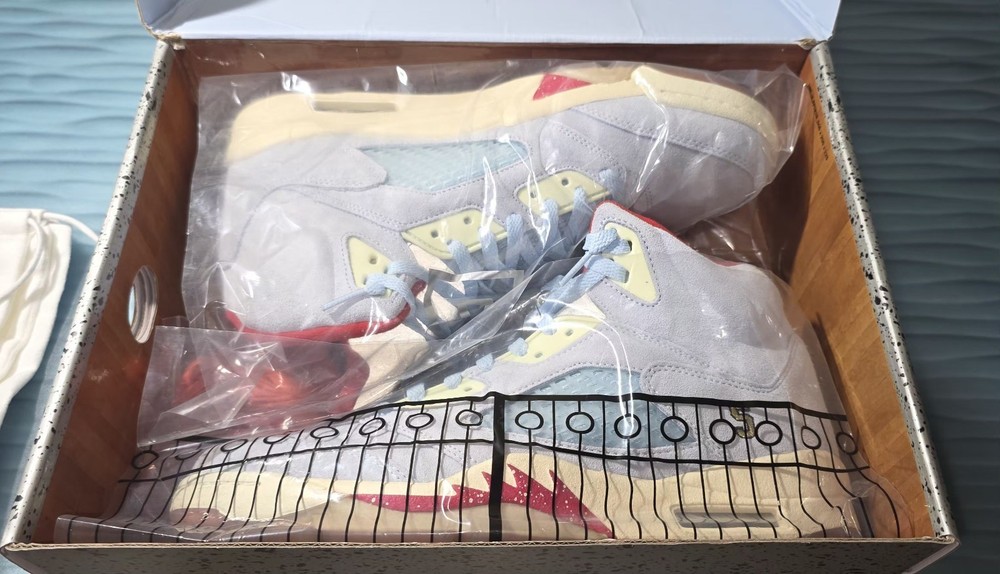 Trophy Room x Air Jordan 5 Retro Ice,  Blue, Cl1899-400, Men's Size 10.5, NIB