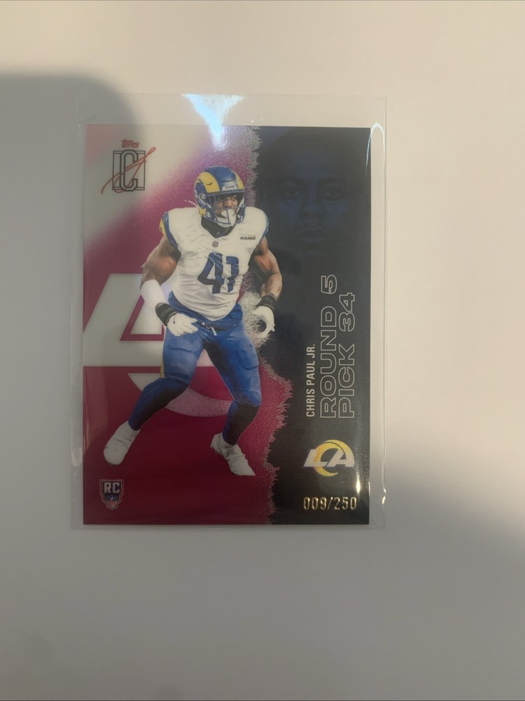 Chris Paul Jr. 2025 Topps Signature Class RC Magenta #/250 LA Rams #233 NFL