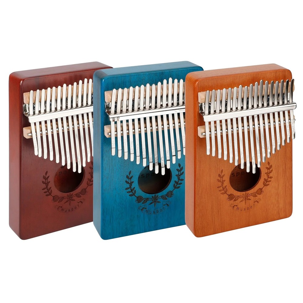 New Mahogany Thumb Piano 17 Keys Kalimba Premium Wood 100% Brand