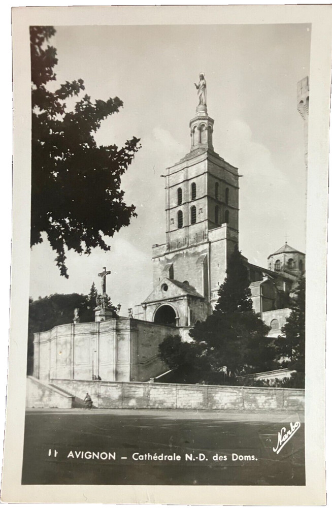 Vintage postcard: Cathedrale de Notre Dame des Doms, Avignon, France, excel cond