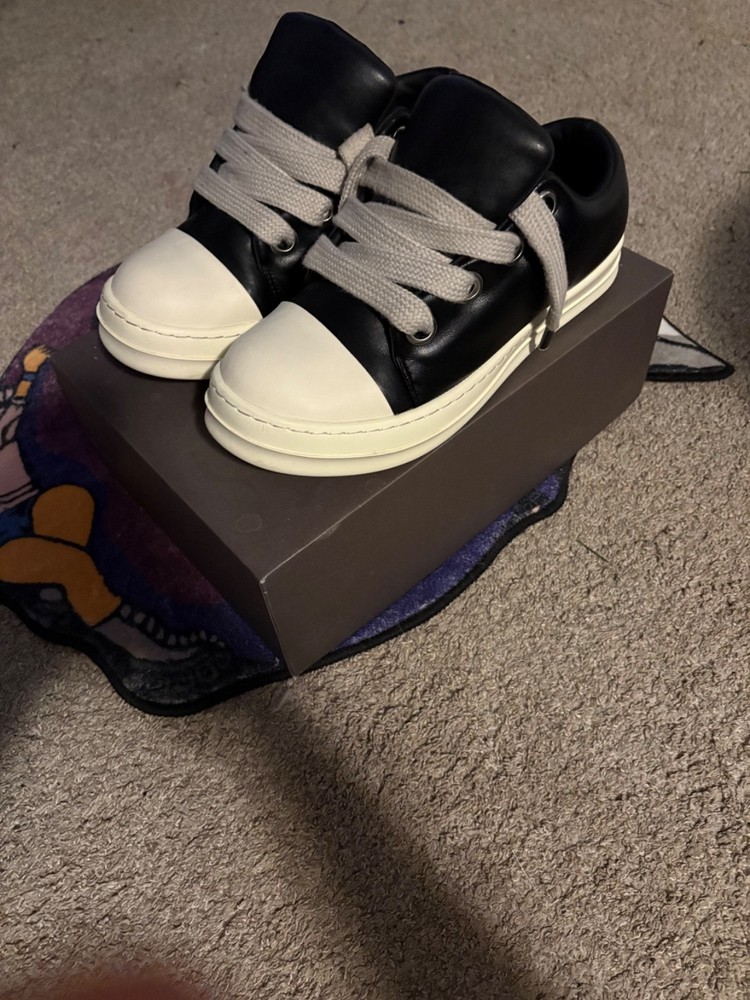 Rick Owens Hollywood Jumbo Laced Low “Black Milk”