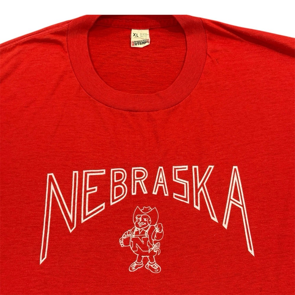 Vintage Nebraska Cornhuskers t-shirt XL Screen Stars Single Stitch Made USA Thin