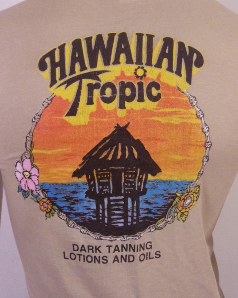 vintage 80s Hawaiian Tropic T-Shirt Daytona Beach FL single stitch soft thin M