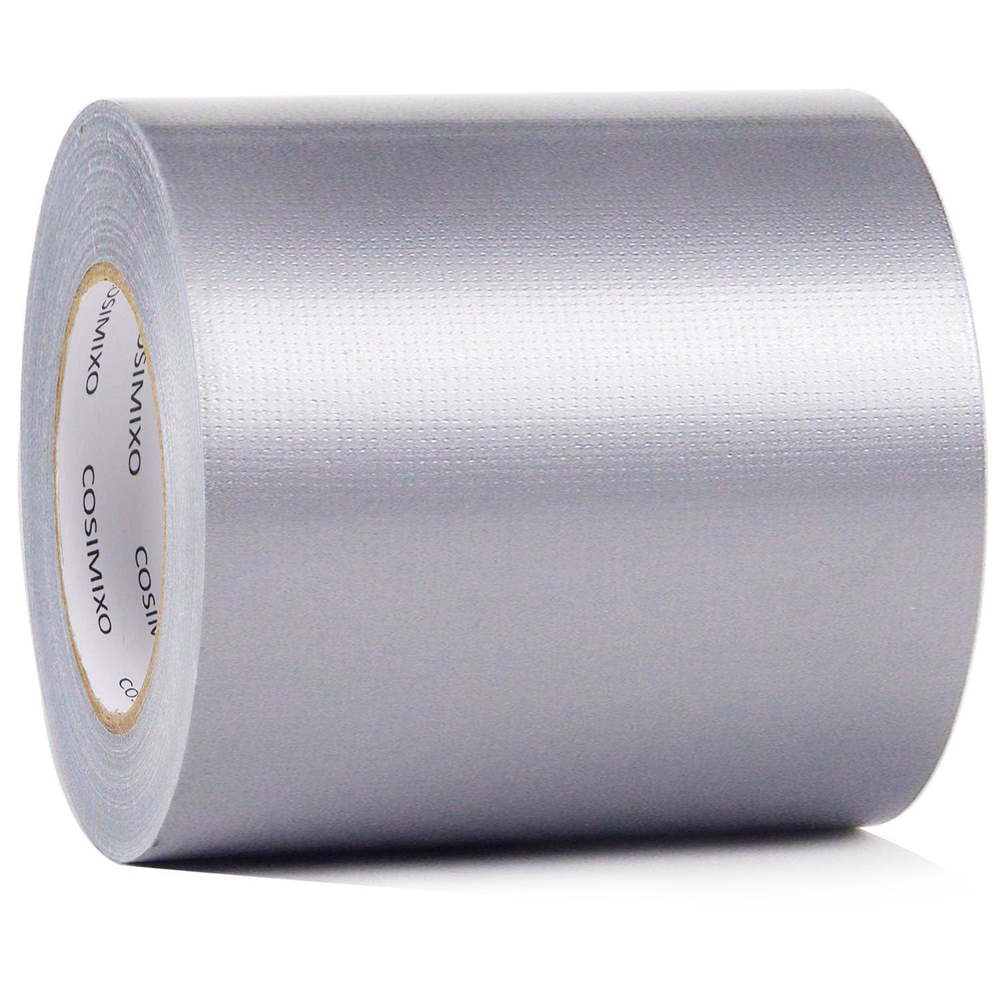 COSIMIXO 1-Pack Silver Heavy Duty Wide Duct Tape, 4 inches x 55 Yards, Strong, -