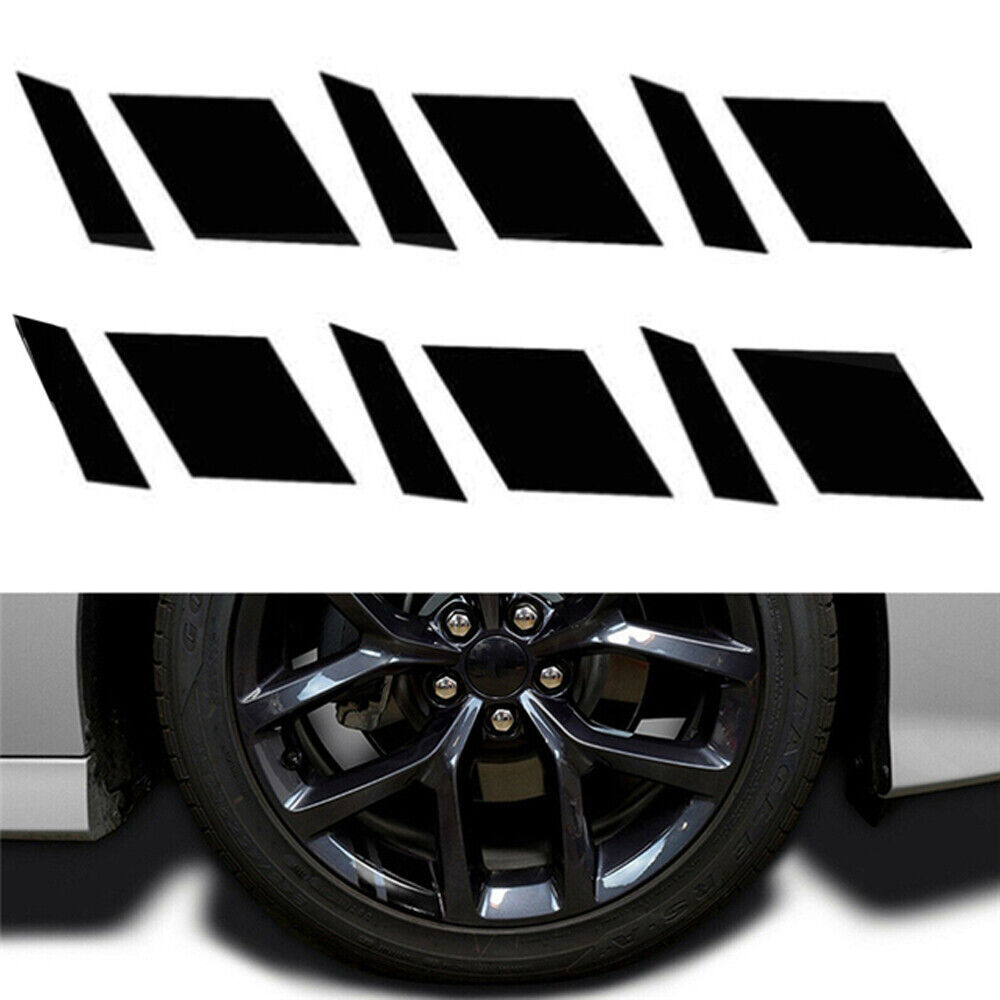 6x Reflective Car Wheel Rim Vinyl Decal Stickers Accessories For 16