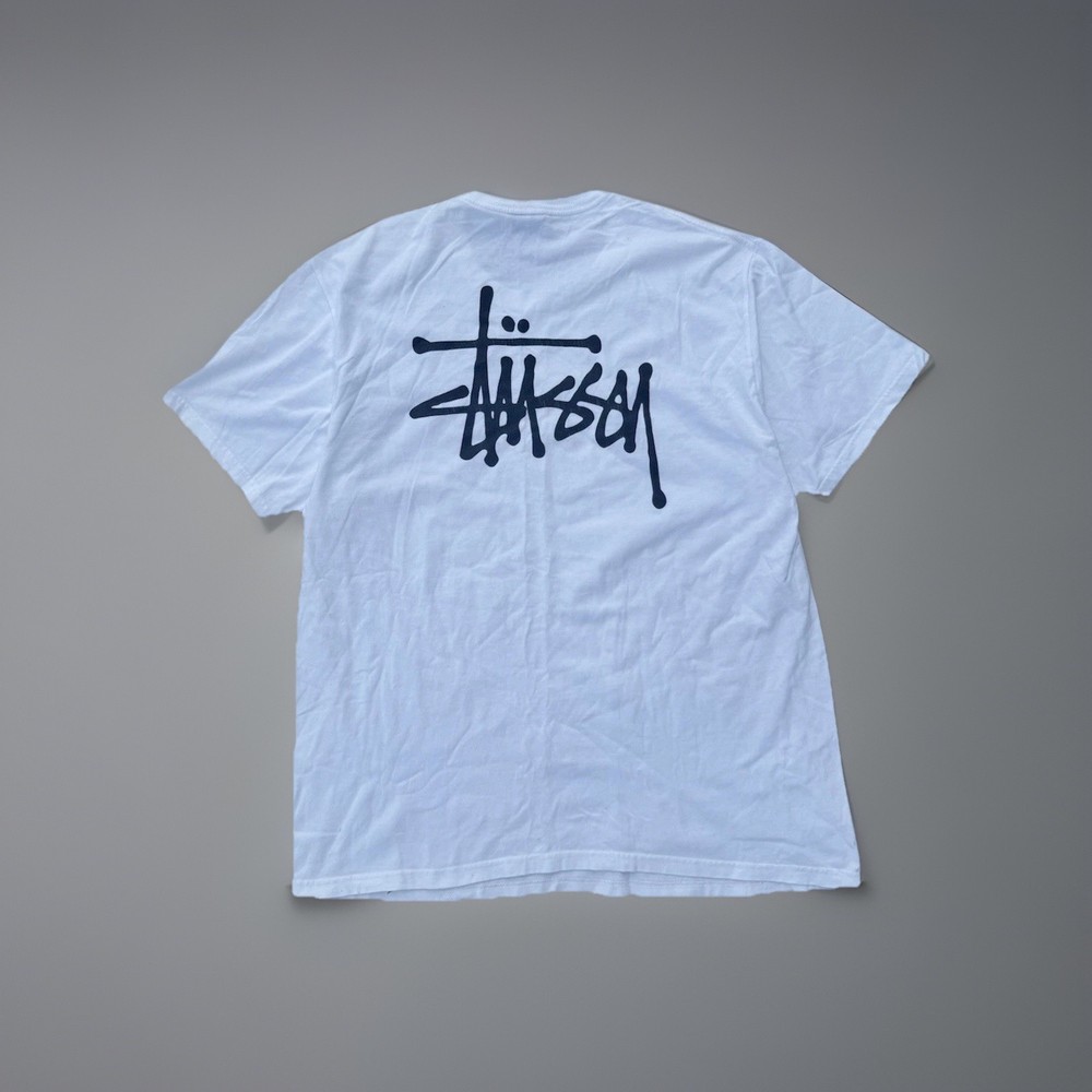 Stussy Big Logo Tee Shirt Oversized Streetwear Y2K made in USA