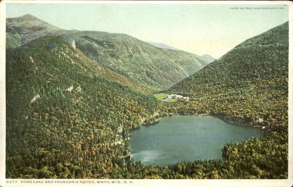 Echo Lake Franconia Notch White Mountains New Hampshire Detroit Publ Phostint