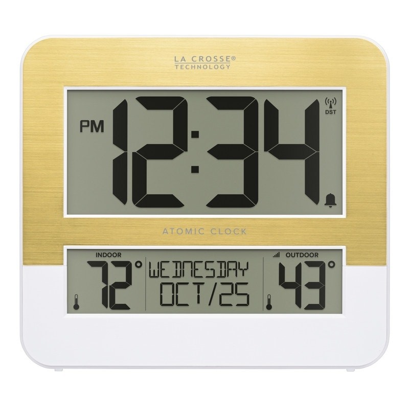La Crosse Technology L73859 Dual-Tone Atomic Digital Clock with Automatic Time Sync