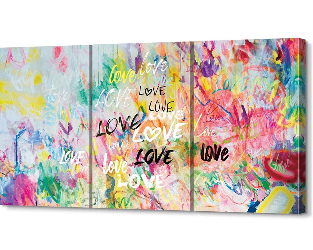 Graffiti Wall Art Street Pop Art Trendy Wall Decor Abstract Love home decor 2023-image