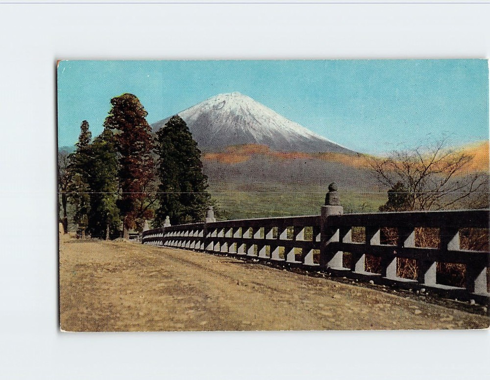 Postcard Falls Shiraito Takimoto Bridge Fujinomiya Japan