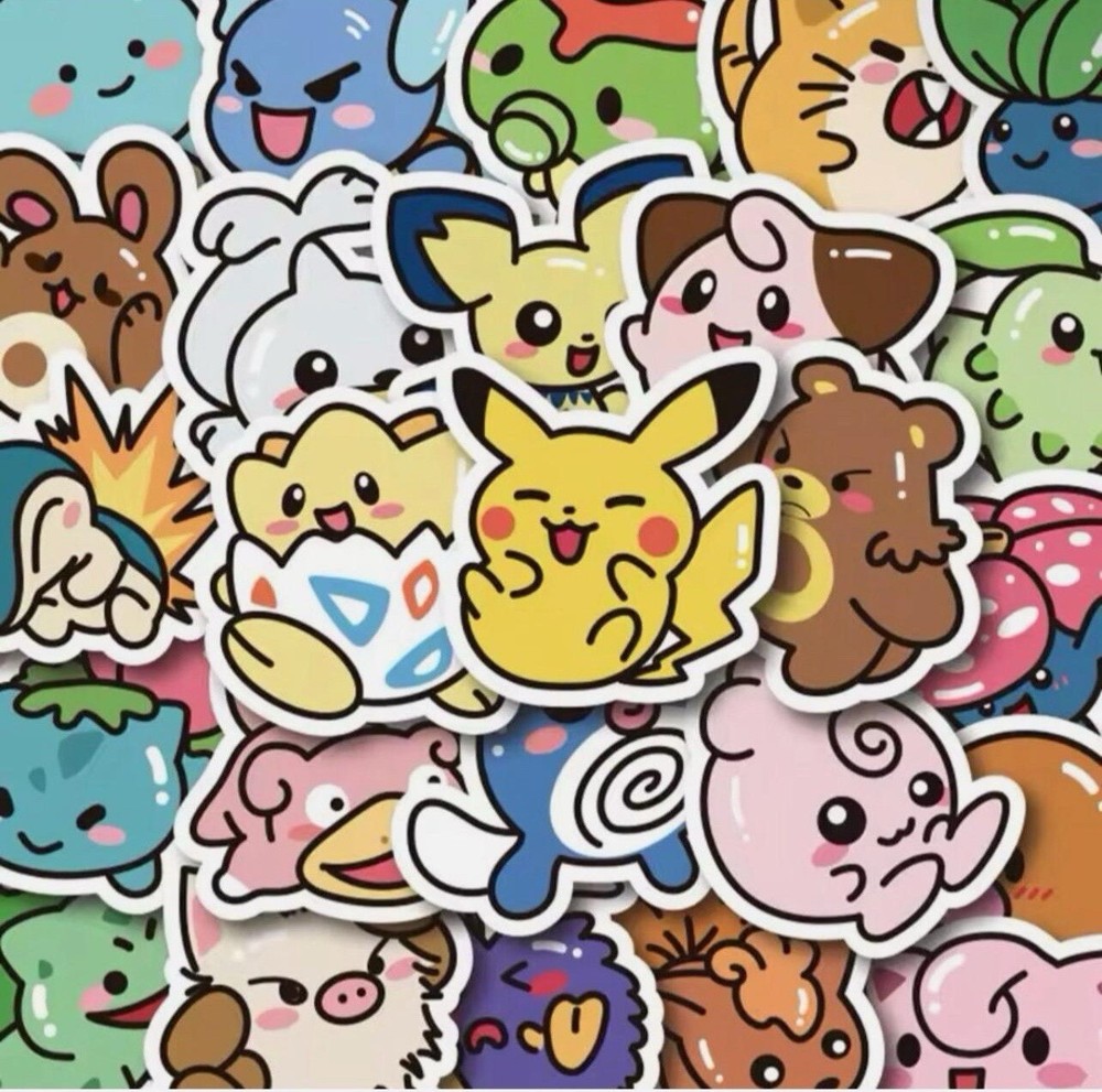 50 Pcs Baby Pokemon Stickers Version 2