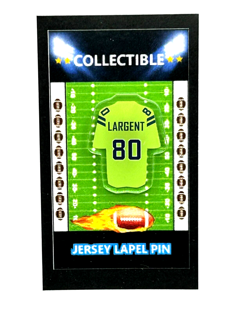 Vintage Seattle Seahawks Steve Largent Jersey Lapel Pin – Classic Collectible with Free Shipping