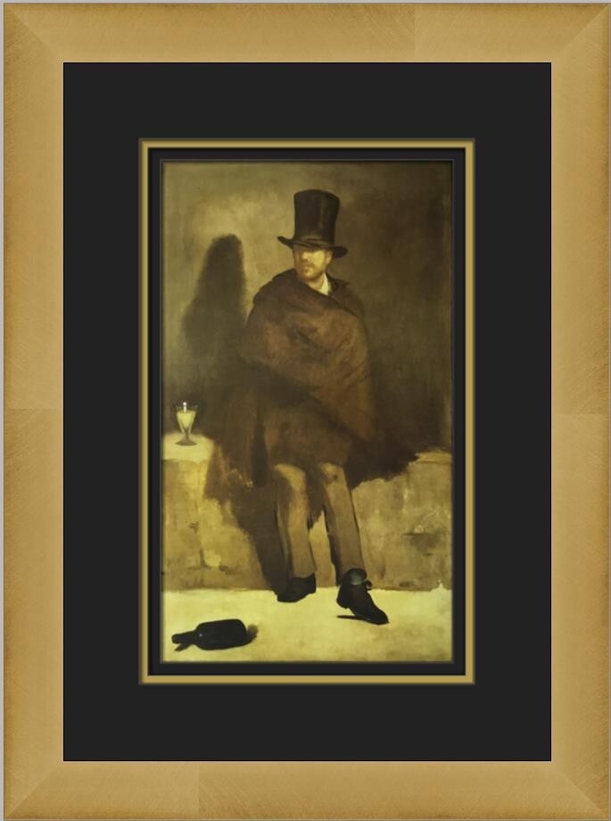 Edouard Manet The Absinthe Drinker Custom Framed Print-image