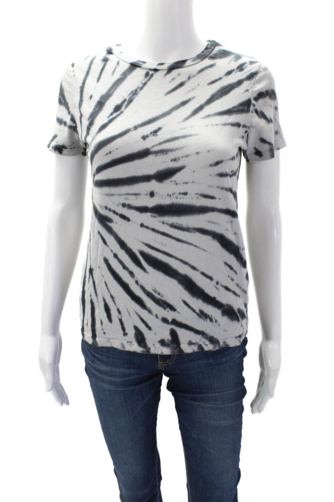 Michael Stars Womens Tie Dye Print Tee Shirt Gray Cotton Size Extra SmallFree Shipping in US $100+ Orders | $6.95 Orders Below