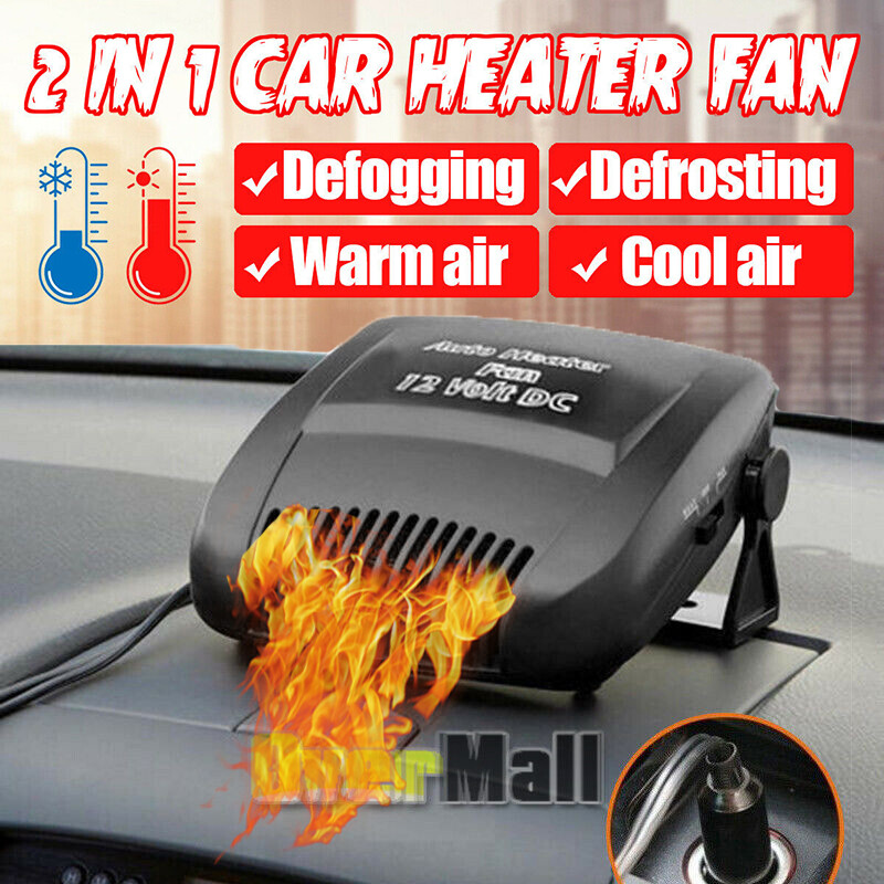 12V 150W Car Heater Portable Electric Heating Fan Defogger Defroster Demister