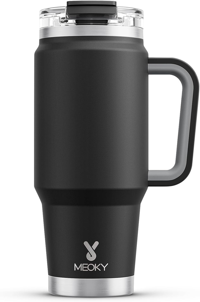 32 Oz Tumbler with Handle, Insulated Tumbler with Lid and Straw, Stainless Steel